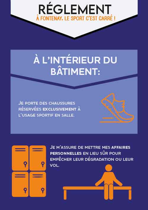 Image d'une affichette destiné aux réglements de gymnases