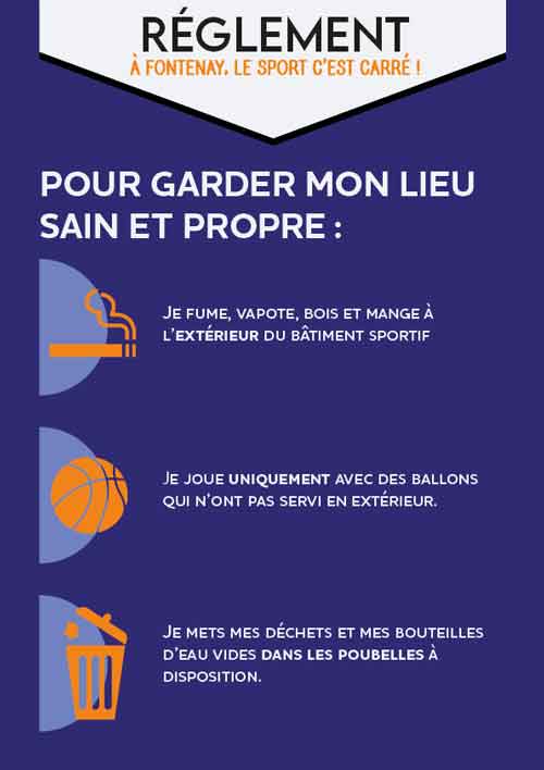 Image d'une affichette destiné aux réglements de gymnases