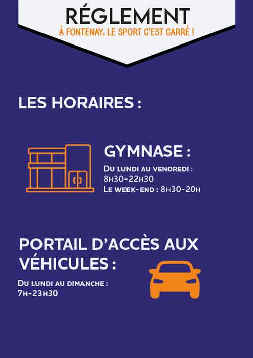 Image d'une affichette destiné aux réglements de gymnases